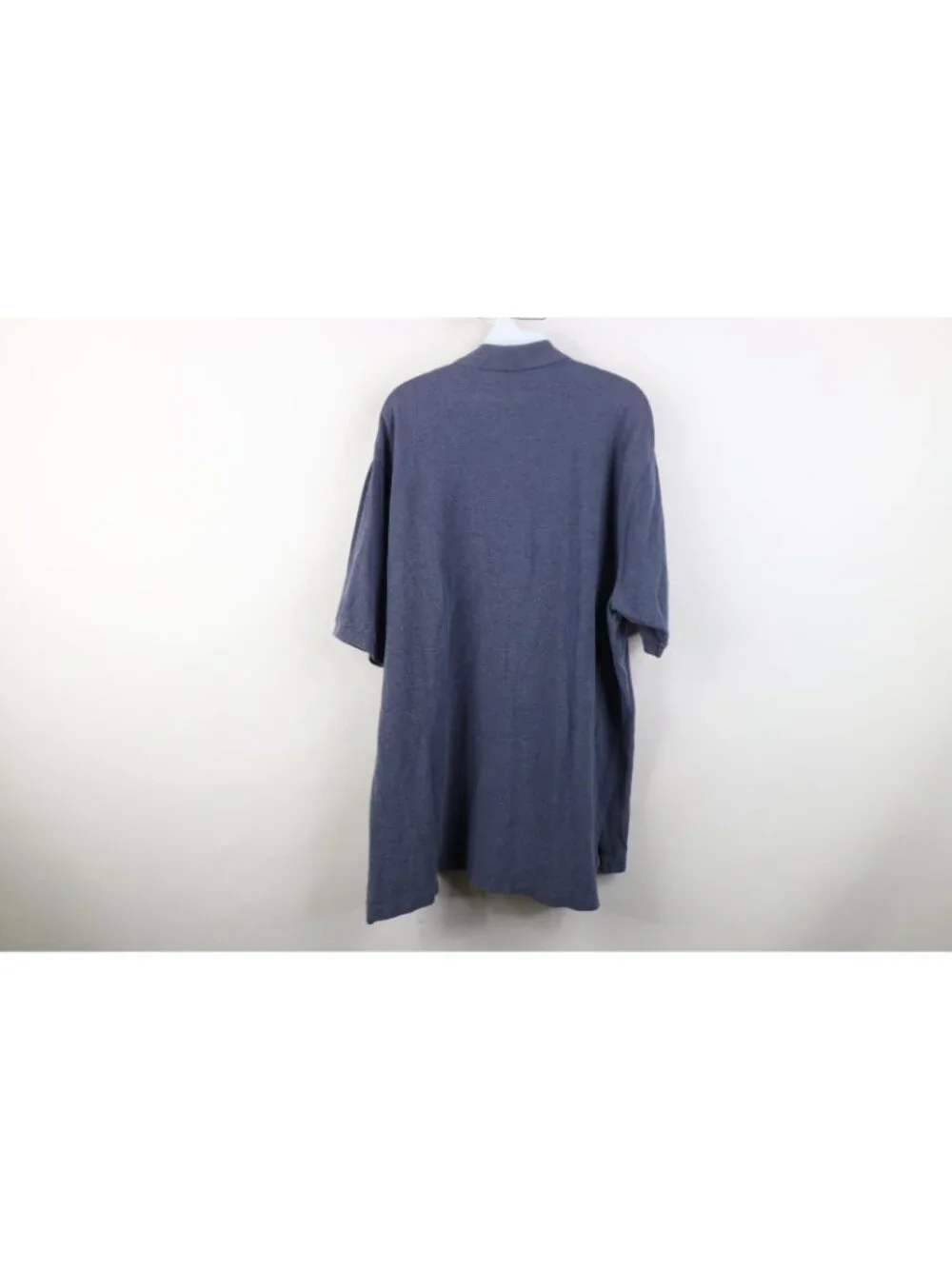 Vintage 90s Ralph Lauren Mens XL Faded Pique Cotton Knit Golf Polo Shirt Blue